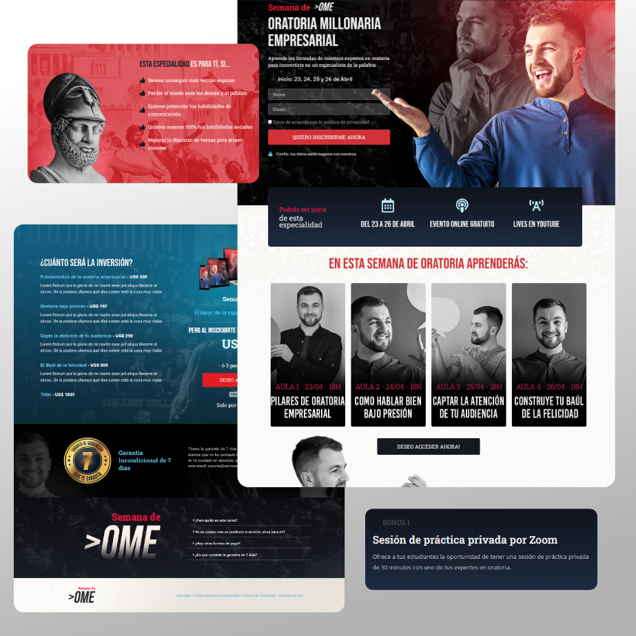 Landing Page – Semana de Oratoria Empresarial